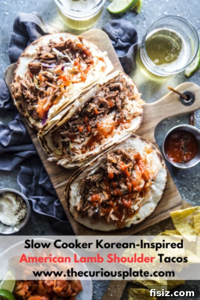 Korean BBQ Lamb Tacos 12 Slow Cooker Korean-Inspired American Lamb Shoulder Tacos