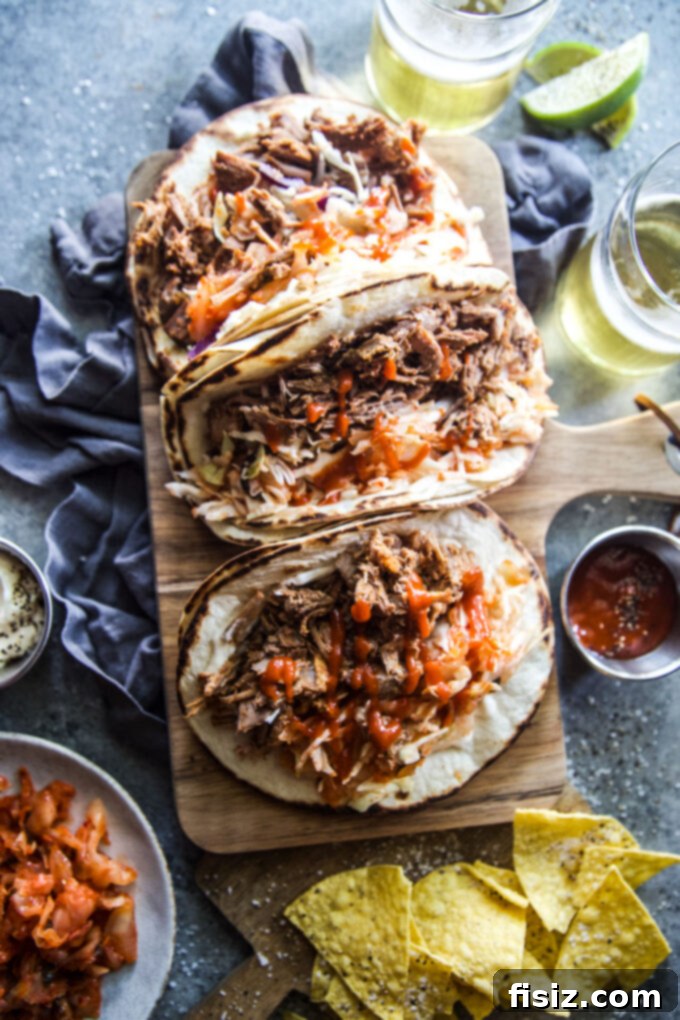 Korean BBQ Lamb Tacos 3 Slow Cooker Korean-Inspired American Lamb Shoulder Tacos