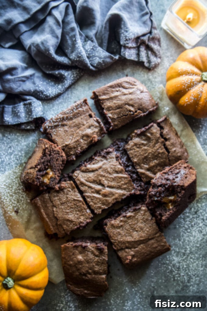 Dulce de Leche Swirled Pumpkin Brownies 7 Dulce de Leche Pumpkin Brownies