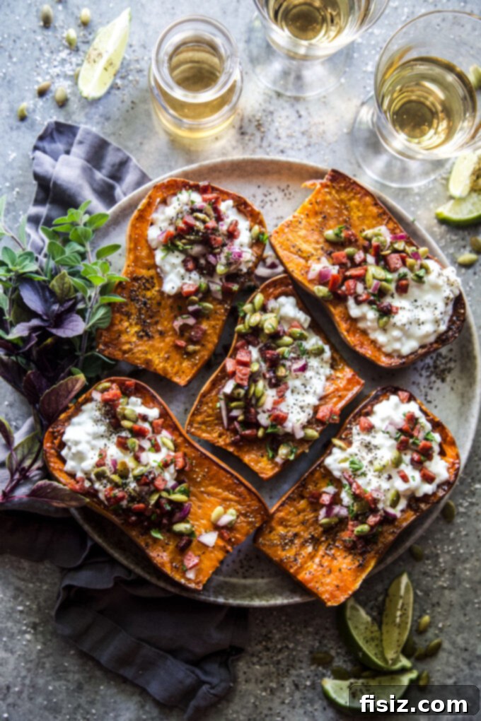 Golden Honeynut Squash with Creamy Cottage and Crispy Chorizo 2 Roasted Honeynut Squash with Cottage Cheese & Chorizo Crisp - a vibrant fall dish