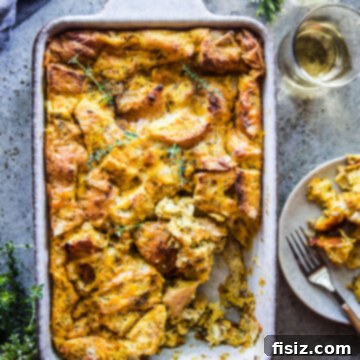 Pumpkin and Smoked Cheddar Strata.