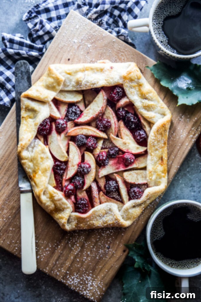 Orchard Spice Galette 3 Apple, Cardamom, and Cranberry Galette