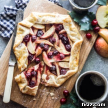 Apple, Cardamom, and Cranberry Galette