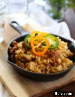 Final Tex-Mex Risotto dish ready to serve