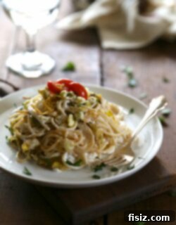 Creamy Greek Yogurt Spaghetti with Roasted Brussels Sprouts 2 img 6433 5