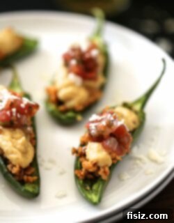Mexican Spiced Hummus Jalapeño Poppers with Chorizo and Cotija 2 Mexican Spiced Hummus Stuffed Jalapenos