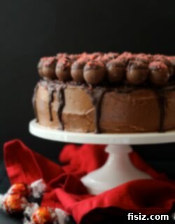 Dark Chocolate Cherry Pop Rocks Truffle Cake and a Giveaway 2 Finished Dark Chocolate Cake with Truffles