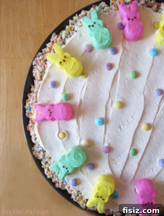10 Peep-tastic Dessert Creations 5 Rice Krispie Treat Pizza topped with various Peeps