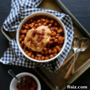 Smoky BBQ Bacon Hummus Chickpea Baked Beans 2 chickpea baked beans with barbecue bacon hummus