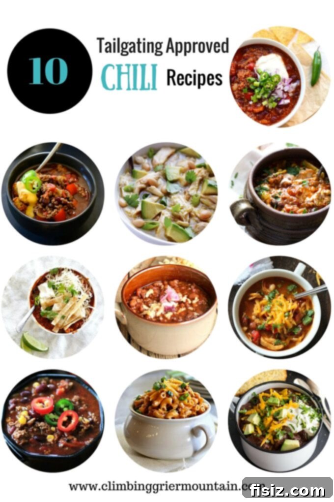 10 Ultimate Tailgate Chili Recipes 2 A vibrant spread of tailgating chili, promising delicious game day flavors.