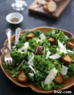 Roasted Brussels and Kale Warm Caesar 2 A close-up image of the delicious Warm Brussel Sprout and Kale Caesar Salad