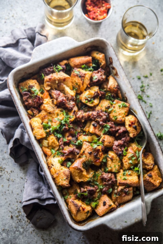 Spicy Sausage and Pepper Stuffing 8 Easy Chorizo and Calabrian Chile Stuffing