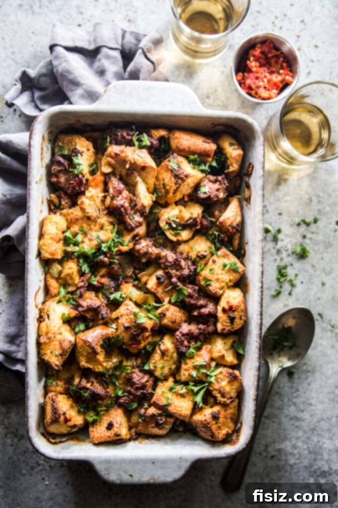 Spicy Sausage and Pepper Stuffing 9 Easy Chorizo and Calabrian Chile Stuffing